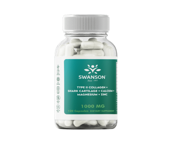 Colágeno Tipo 2 + Cartílago de Tiburón + Calcio + Magnesio con Vitamina C & Zinc 1000mg