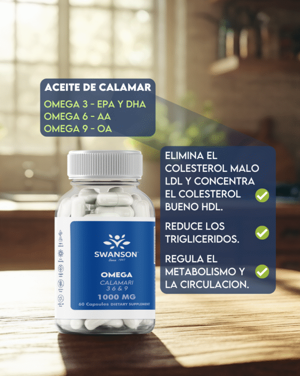 Omega 3 6 9 de Calamar 1000mg