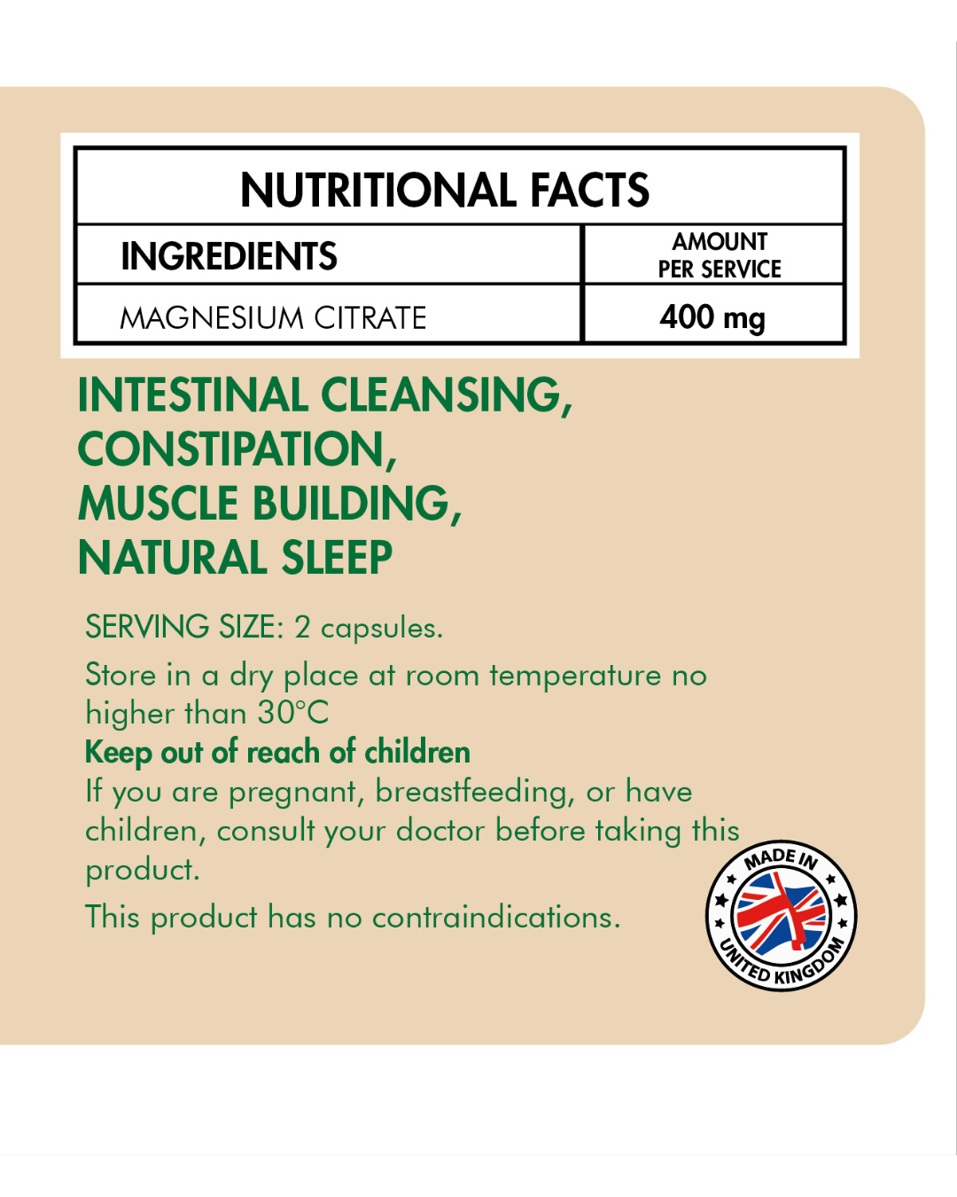 Citrato de Magnesio 400mg - Imagen 4